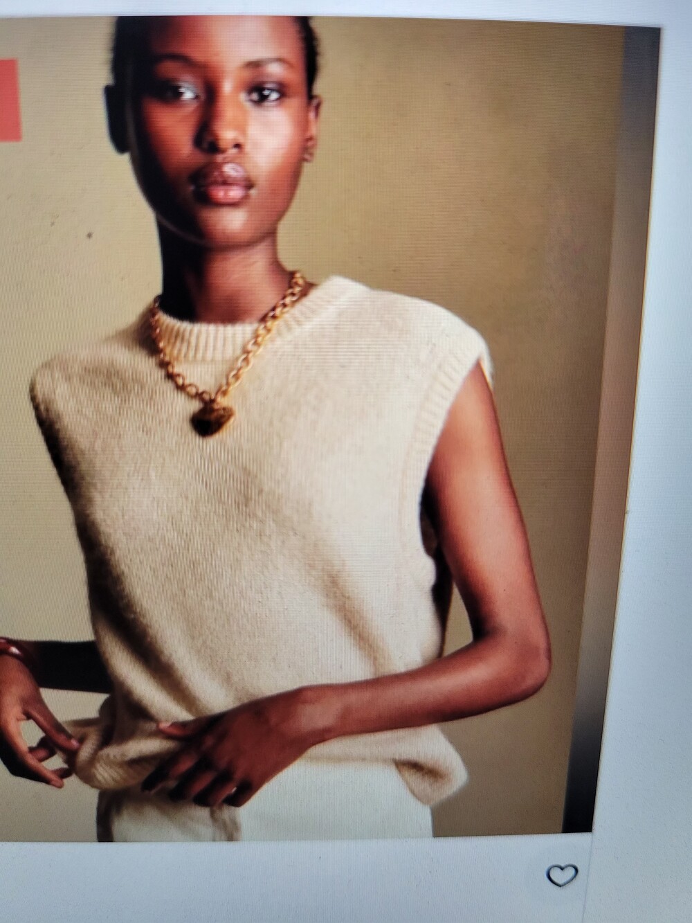Sezane Samuel Jumper Sweater Vest in Vanilla in SMALL